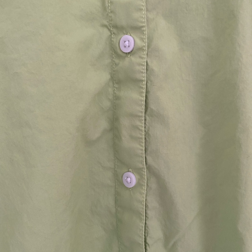 Joe Fresh Oversized Button-Down Shirt in Lime Green - Picture 8 of 9